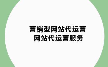 营销型网站代运营 网站代运营服务